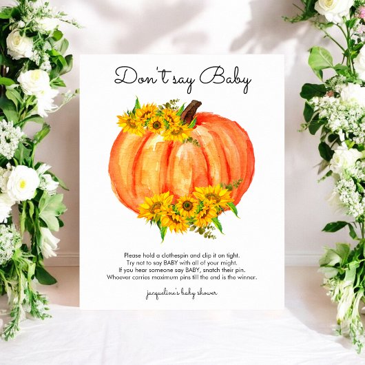 カボチャ言わないベビーゲームポスター ポスター