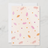 カボチャ誕生日の招待の秋のピンクの女の子のトレーラー 招待状 (裏面)