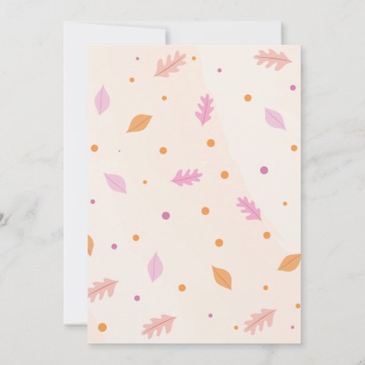 カボチャ誕生日の招待の秋のピンクの女の子のトレーラー 招待状 (裏面)