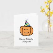 カボチャ誕生日カード カード (黄色い花)