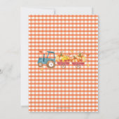 カボチャ誕生日パーティハーベストトラックツインズ 招待状 (裏面)