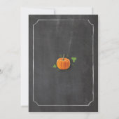 カボチャ誕生日パーティーチョークピンク任意の年齢招待状 招待状 (裏面)