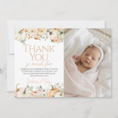 カボチャ誕生日写真サンキューカード 招待状 (正面)