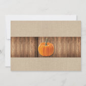 カボチャ誕生日年齢の招待のパーティーの写真 招待状 (裏面)