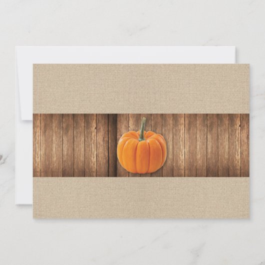 カボチャ誕生日年齢の招待のパーティーの写真 招待状 (裏面)