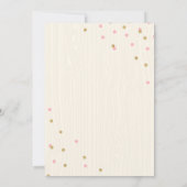 カボチャ誕生日招待状ピンク金ゴールドカボチャ 招待状 (裏面)