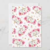 カボチャ誕生日招待状ピンク金ゴールドカボチャ 招待状 (裏面)