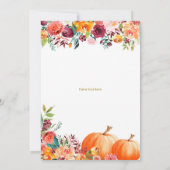 カボチャ誕生日、Shhサプライズ秋のパーティー 招待状 (裏面)