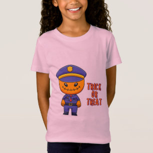 カボチャ警官:面白いハロウィーン Tシャツ