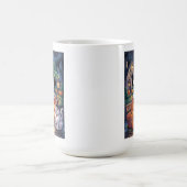 カボチャ販売&カフェイン幽霊と猫のマグカップ コーヒーマグカップ (中央)