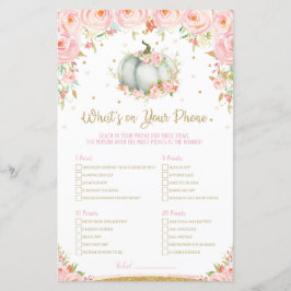 カボチャ赤ちゃんシャワーあなたの電話ゲームの何