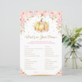 カボチャ赤ちゃんシャワーあなたの電話ゲームの何 (スタンド正面)