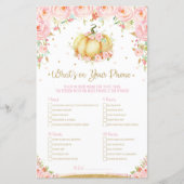 カボチャ赤ちゃんシャワーあなたの電話ゲームの何 (正面)