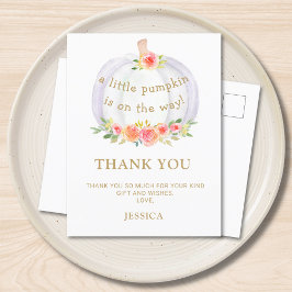 カボチャ赤ちゃんシャワーありがとうはがき インビテーションポストカード