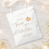 カボチャ赤ちゃんシャワーありがとう好意、秋ベビー フェイバーバッグ (クリップ留めされた状態)