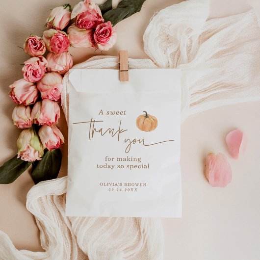 カボチャ赤ちゃんシャワーありがとう好意、秋ベビー フェイバーバッグ