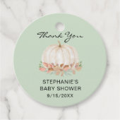 カボチャ赤ちゃんシャワーありがとう フェイバータグ (正面)