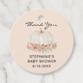 カボチャ赤ちゃんシャワーありがとう フェイバータグ (正面)