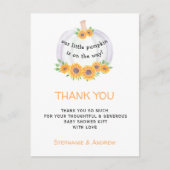 カボチャ赤ちゃんシャワーありがとう ポストカード (正面)