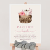 カボチャ赤ちゃんシャワーおしゃぶり狩りゲームサイン ポスター