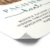 カボチャ赤ちゃんシャワーおしゃぶり狩りゲームサイン ポスター (角)