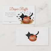 カボチャ赤ちゃんシャワーおむつラッフルインサート エンクロージャーカード (正面/裏面)