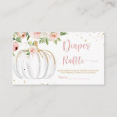カボチャ赤ちゃんシャワーおむつラッフルエンクロージャカード エンクロージャーカード (正面)