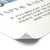 カボチャ赤ちゃんシャワーおむつラッフルサイン ポスター (角)