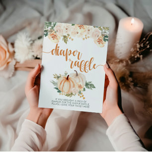 カボチャ赤ちゃんシャワーおむつラッフルサイン ポスター