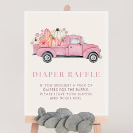 カボチャ赤ちゃんシャワーおむつラッフルサイン ポスター