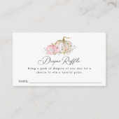 カボチャ赤ちゃんシャワーおむつラッフルチケット エンクロージャーカード (正面)