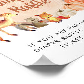 カボチャ赤ちゃんシャワーおむつラッフルドロップオフ ポスター (角)