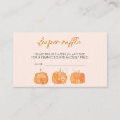 カボチャ赤ちゃんシャワーおむつラッフル エンクロージャーカード (正面)