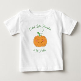 カボチャ赤ちゃんシャワーかわいい秋 ベビーTシャツ
