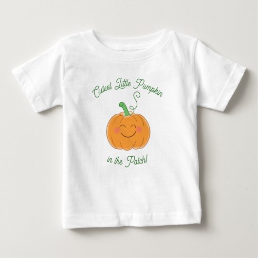 カボチャ赤ちゃんシャワーかわいい秋 ベビーTシャツ (正面)