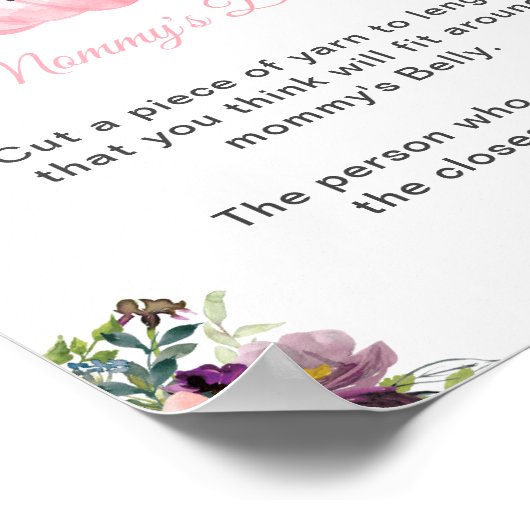 カボチャ赤ちゃんシャワーどのように大きいママの腹ゲーム ポスター (角)