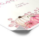 カボチャ赤ちゃんシャワーの好意サイン ポスター (角)