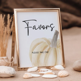 カボチャ赤ちゃんシャワーの好意サイン ポスター