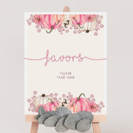 カボチャ赤ちゃんシャワーの好意サイン ポスター