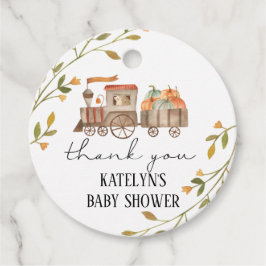 カボチャ赤ちゃんシャワーまたは誕生日ありがとうラベル フェイバータグ