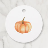 カボチャ赤ちゃんシャワーまたは誕生日ありがとうラベル フェイバータグ (裏面)