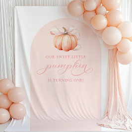 カボチャ赤ちゃんシャワーアーチバックドランドタペストリー タペストリー