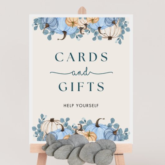 カボチャ赤ちゃんシャワーカード&ギフトサイン ポスター