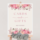 カボチャ赤ちゃんシャワーカード&ギフトサイン ポスター