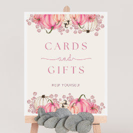 カボチャ赤ちゃんシャワーカード&ギフトサイン ポスター