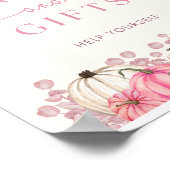 カボチャ赤ちゃんシャワーカード&ギフトサイン ポスター (角)