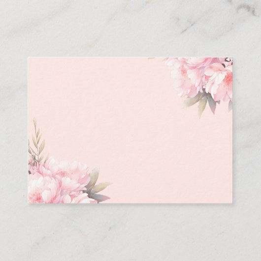 カボチャ赤ちゃんシャワーガールピンク秋おむつラッフル エンクロージャーカード (裏面)