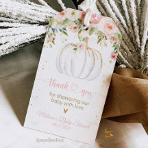 カボチャ赤ちゃんシャワーギフト感謝していラベルユーラベル