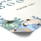 カボチャ赤ちゃんシャワーゲストブックサイン ポスター (角)