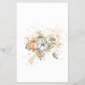 カボチャ赤ちゃんシャワーゲームビンゴカード チラシ (裏面)